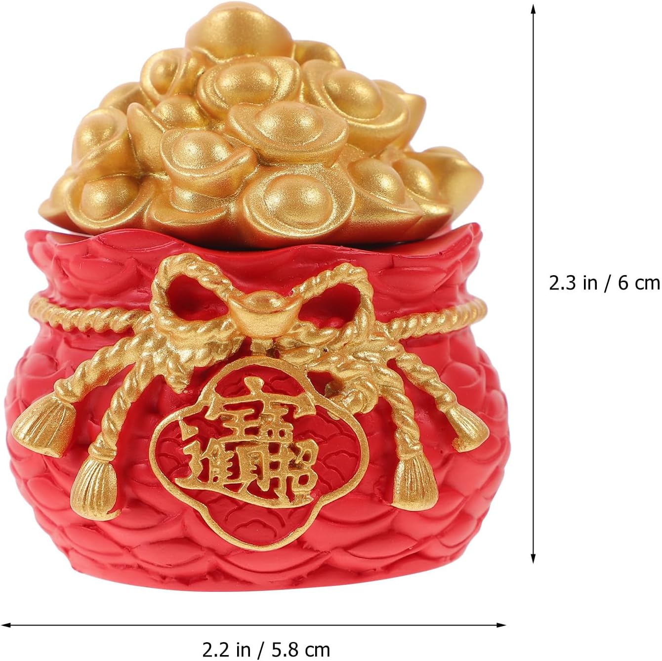 Resin Money Bag Figurine for Car Decor, Cute Cartoon Ornament Xmas image 2