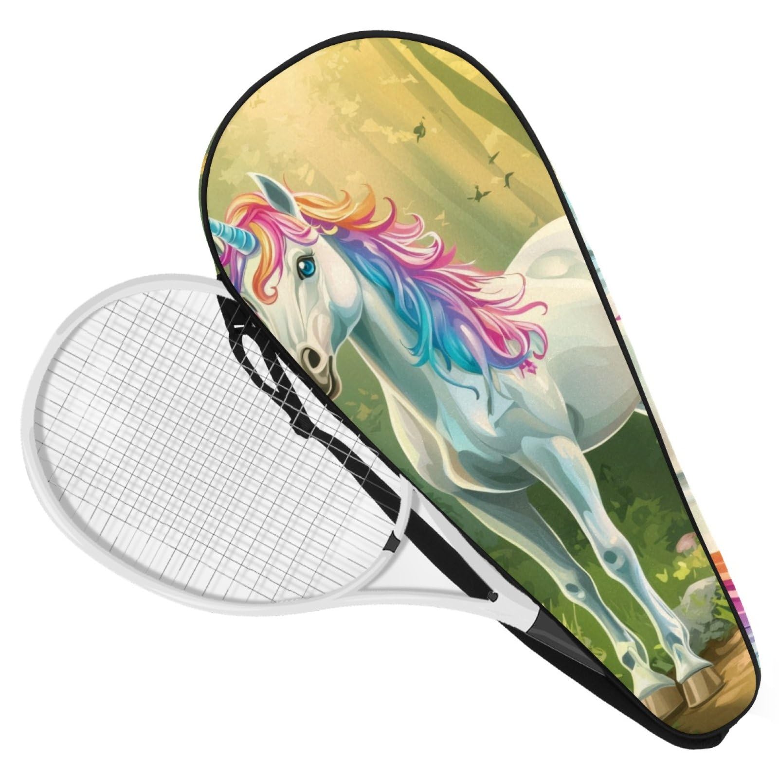 Funda para raqueta de tenis azul con correa de hombro ajustable