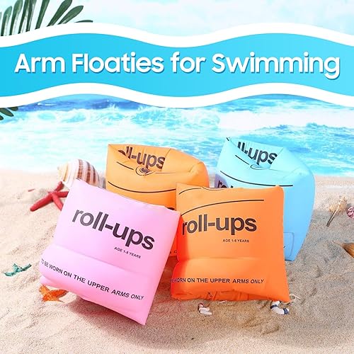Miniatura 9 de Arm Floaties for Kids 6-12 Yrs - Toddler Floaties Pool Swim Floats Inflatable Swim Arm Bands Floater Sleeves, PVC Thickened (6 Pack)