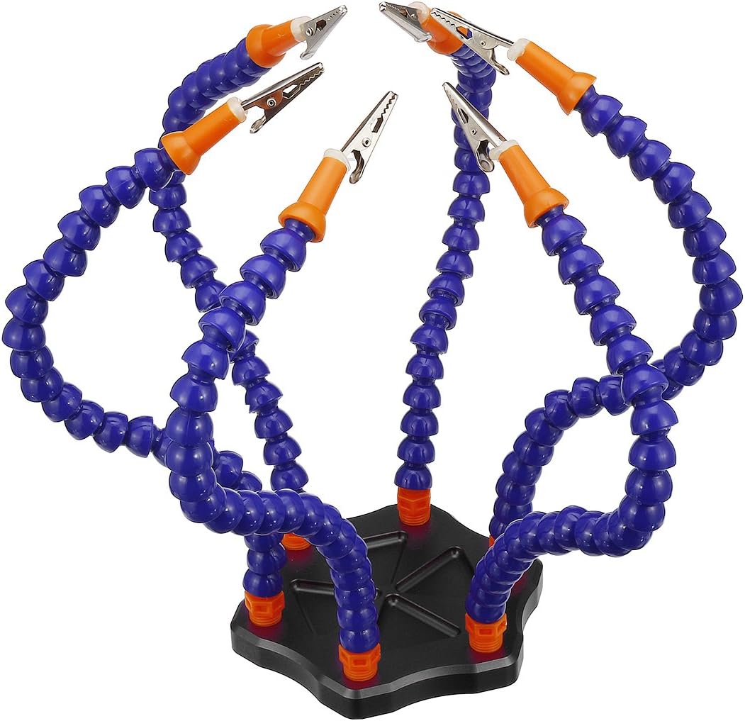 Helping Hands Third Hand 6 Arms Black Aluminum Base Soldering Station Tool (id: 4cf f9d 3a5 58b 3d1