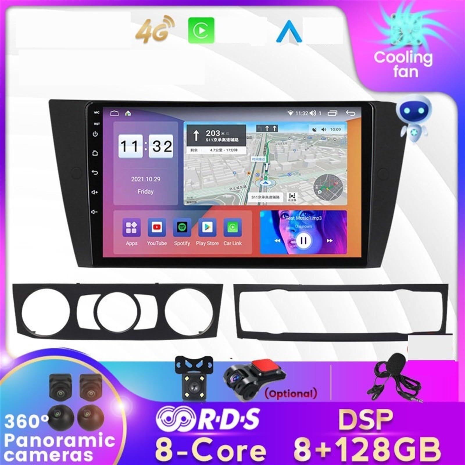 Nawigacja satelitarna Radio Samochodowe Multimedialny Odtwarzacz Wideo Nawigacja GPS(M100S)