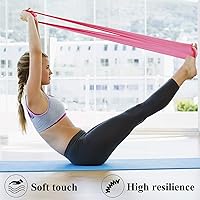 Vista 4 de Banda de resistencia para entrenar bandas de ejercicio, bandas elásticas de entrenamiento, bandas elásticas para ejercicio con 3 niveles