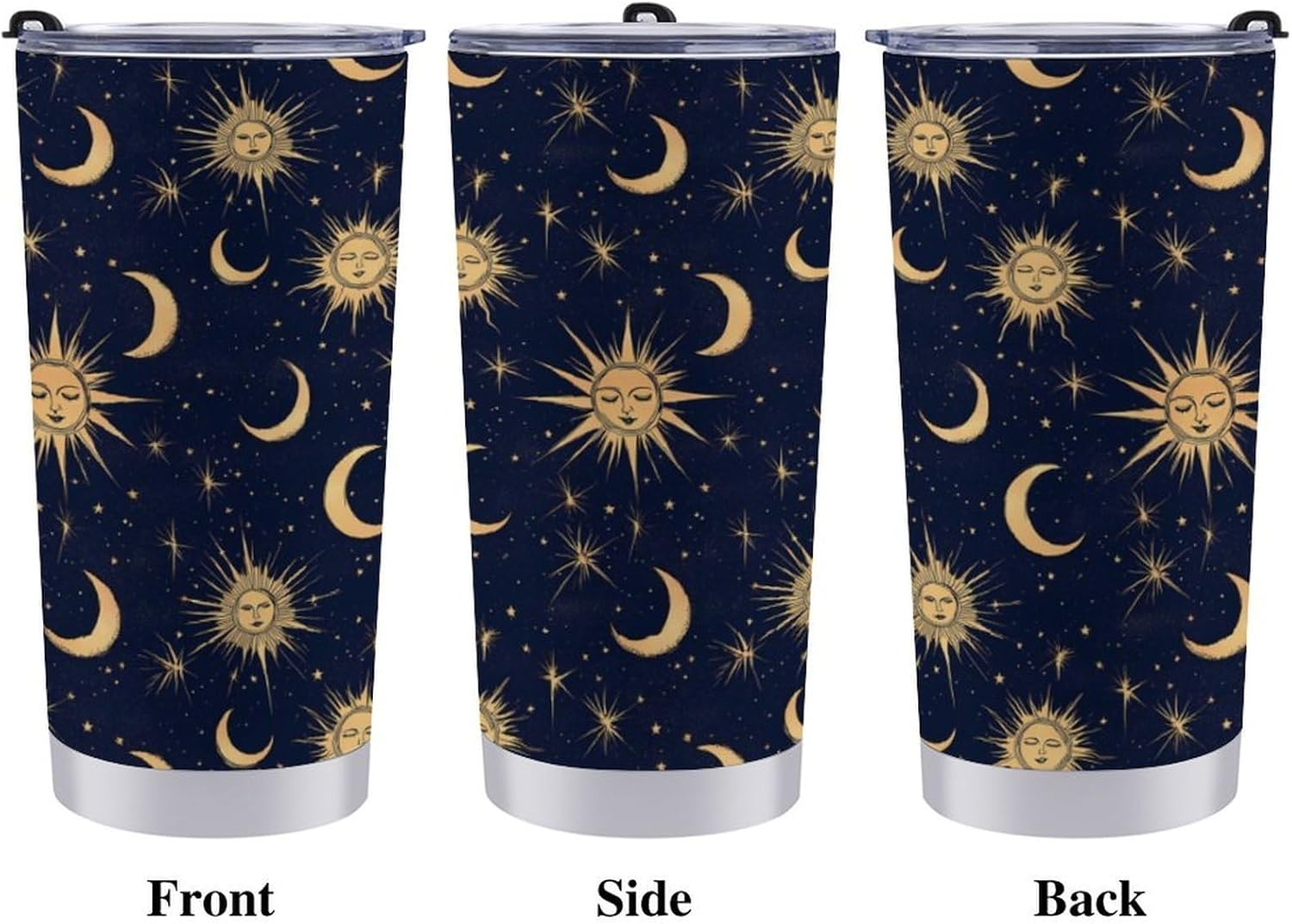 Moon Sun And Stars Travel Coffee Mug Stainless Steel Insulated Tumbler Water Bottle Tea Cup for Home Office