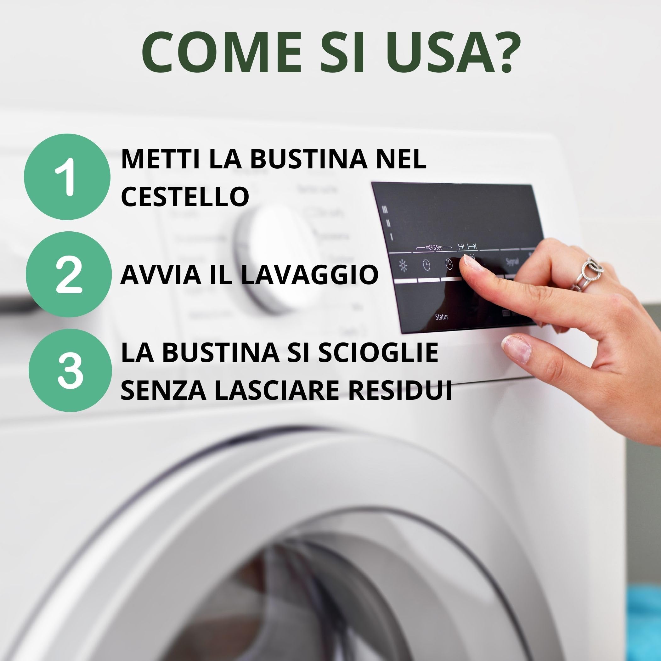Additivo Lavatrice per tessuti a contatto con Animali 6 bustine da 10gr, Igienizzante bucato naturale, Neutralizza Odori, Elimina Batteri, peli e biofilm, formula Atossica - 60 gr - Made in Italy