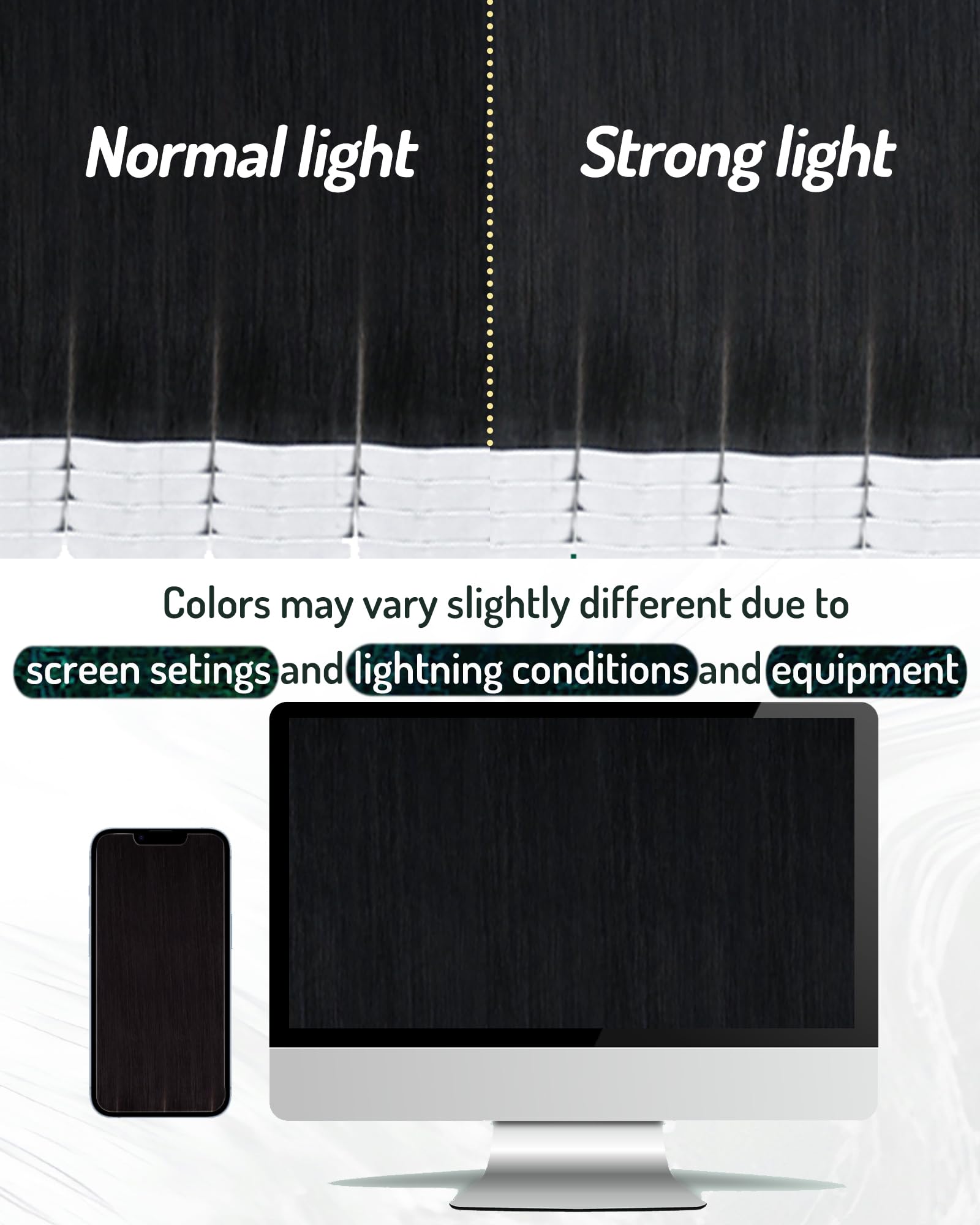RUNATURE Extensiones Adhesivas Pelo Natural Negro 25cm 20pcs 30g Invisibilidad Extensiones Tape #1