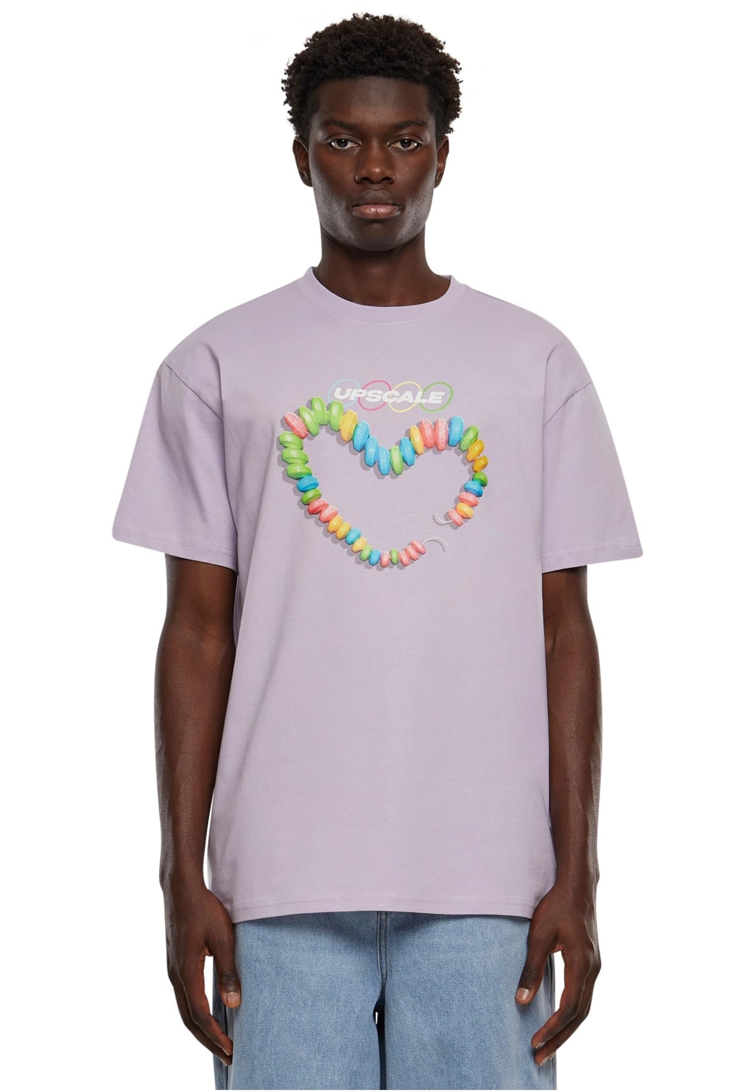 Mister Tee Male Collarless T-Shirt, Purple, M, Fliederfarben, M