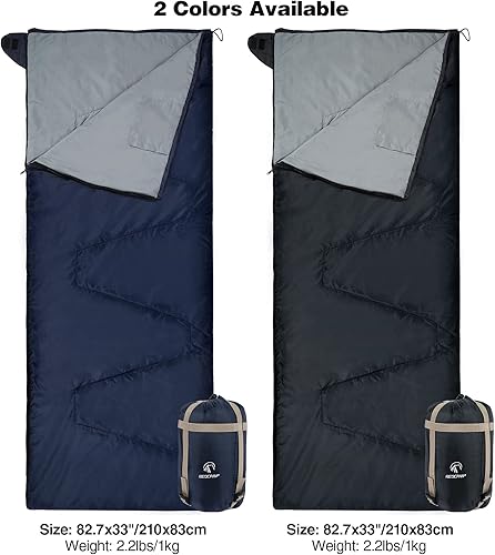 Miniatura 73 de REDCAMP Saco de dormir ultraligero para mochileros, senderismo, comodidad para adultos en clima cálido, con saco de compresión 2-Sobre
