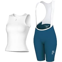 INBIKE Womens Cycling Set Quick Dry Sleeveless with Padded Bib Shorts