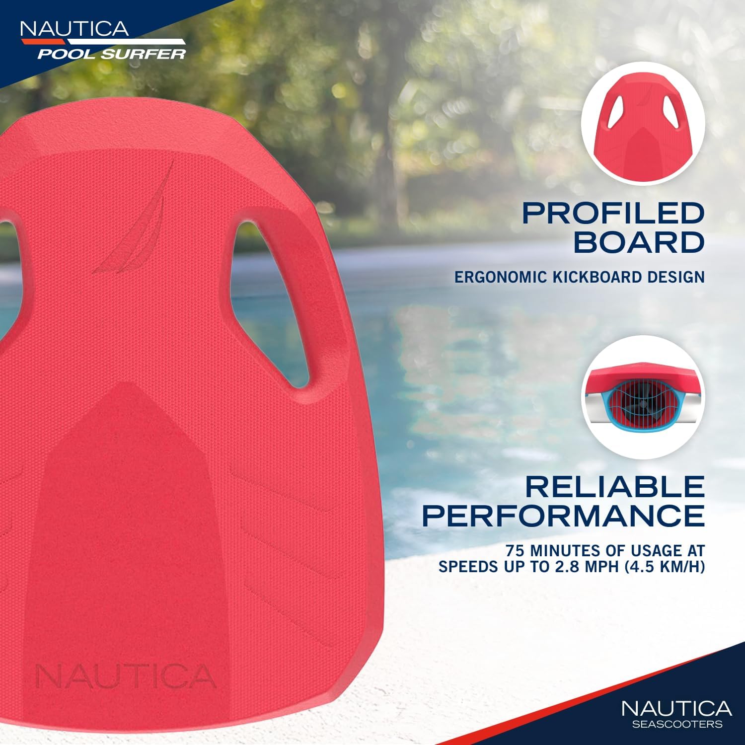 Nautica Guppy and Pool Surfer Underwater Seascooter for Kids Pool and Snorkeling Play