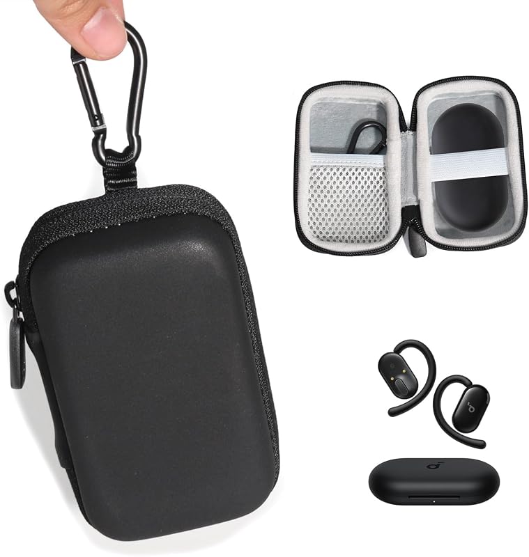 Earbuds Case for Soundcore V20i by Anker Open-Ear Headphones (Black)