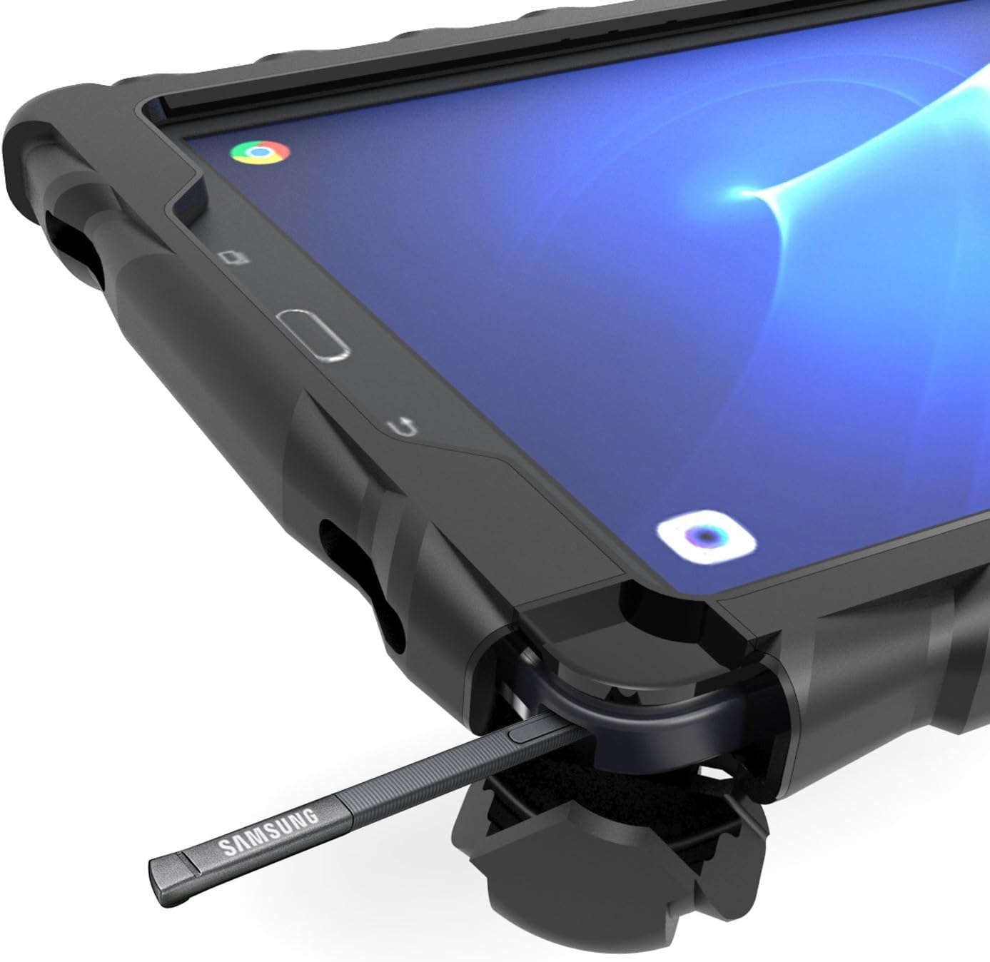 Black Friday - 70% OFF Gumdrop Droptech Case with S Pen Slot Designed for Samsung Galaxy Tab A 10.1 Tablet for K-12 Teachers, Students, Kids - Black, Rugged, Shock Absorbing, Extreme Drop Protection