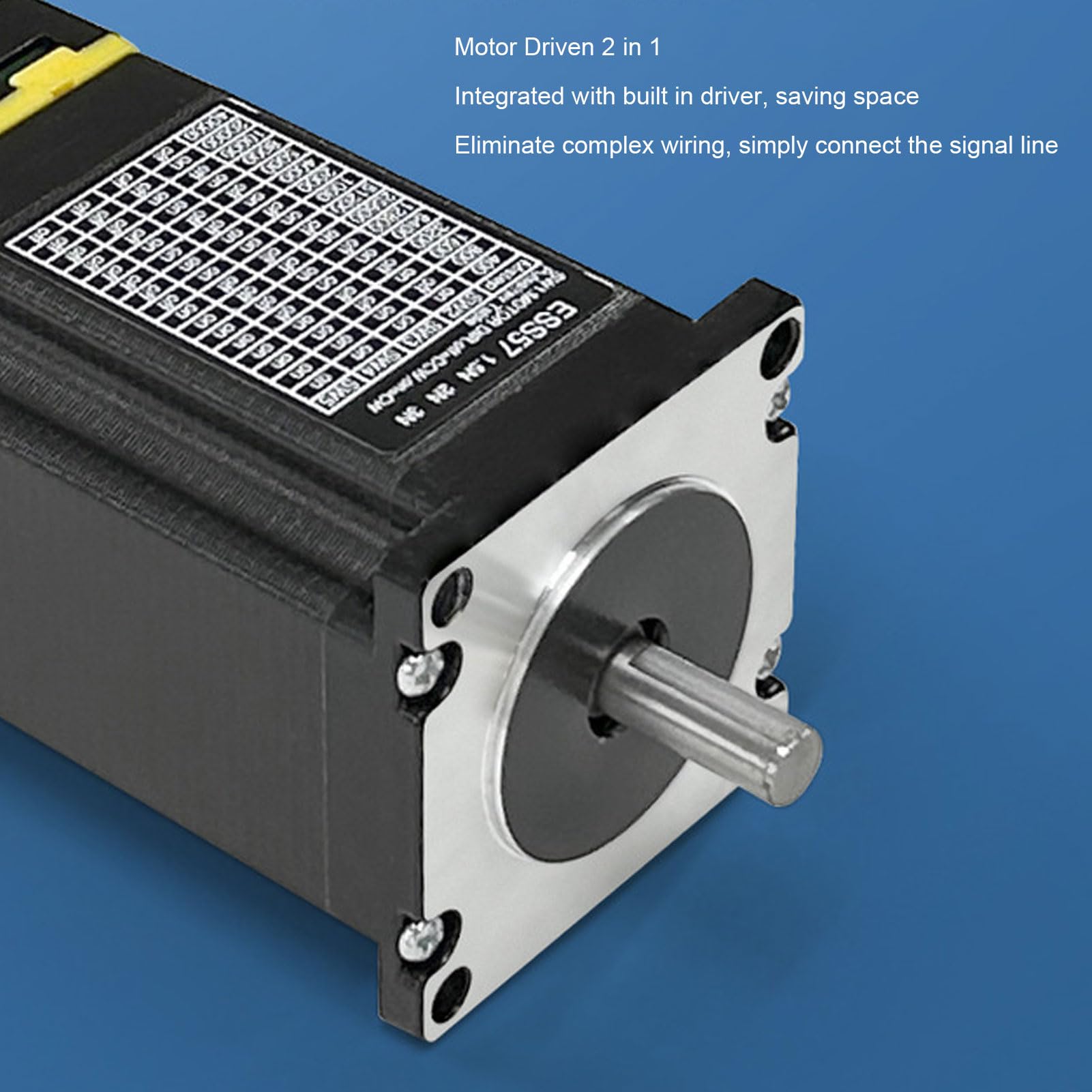 Fabater Motor Paso a Paso Servo Integrado Robusto 3N.m 0-3000RPM para Máquinas de Marcado, Aleación de Aluminio ABS