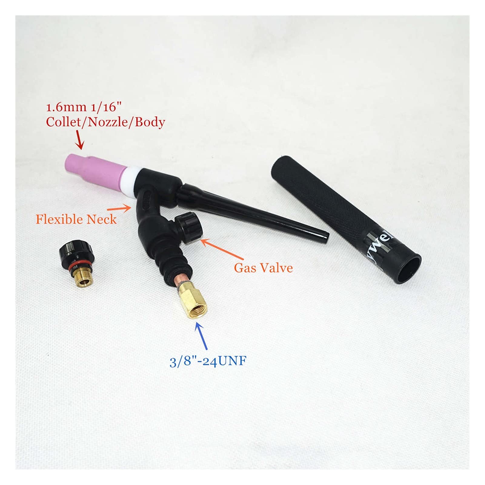 Spawarka 15. 0A TIG. Spawarka WP17-FV. Elastyczny zawór gazowy szyi GTAW. Pistolet spawalniczy łuku gazowego ARGON ARC chłodzony WP17 TIG. Pochodnia (Size : B. Torch Body)