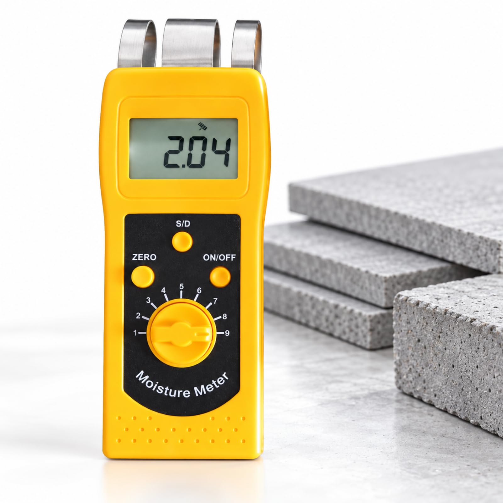 Textilfeuchtemessgerät, Holzfeuchtemessgerät Mit Metallkontaktsensoren, Digitales Feuchtigkeitsmessgerät Für Beton Und Papier, Zur Inspektion Von Baumwolle, Garn, Wolle Und Bekleidung Dm200c