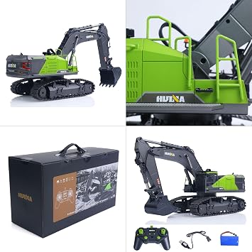 1/14 RTR 28 Channels RC Excavator 593 26CH Remote Control Dump Truck 1538 | US in Stock, HUINA, Leadscrew Digger, Portable Color Gift Case, Indoor Outdoor Use, Family Set, Construction Vehicle