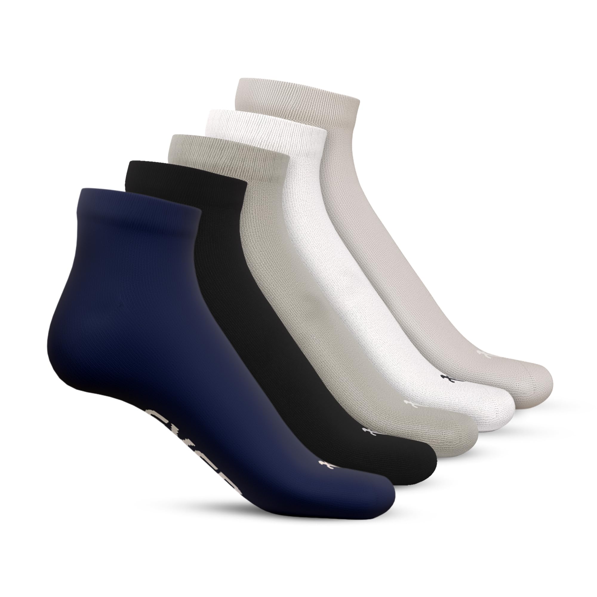 Bamboo Ankle Length Socks for Men & Women | Office, Lounge, Cycling & Running | Seamless, Super Soft, Breathable & Anti-Odor | Pack of 5-image-46