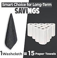 Vista 222 de DAN RIVER Juego de 4 toallas de baño, 27 x 54 pulgadas, 100% algodón, más grandes y ligeras, de secado rápido, súper suaves y absorbentes, toallas