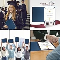 Vista 6 de 10 Packs Certificate Holders, Navy Blue Certificate Covers, Diploma Holders, Certificate Folders with Gold Foil Border for Letter Size 8.5" x 11
