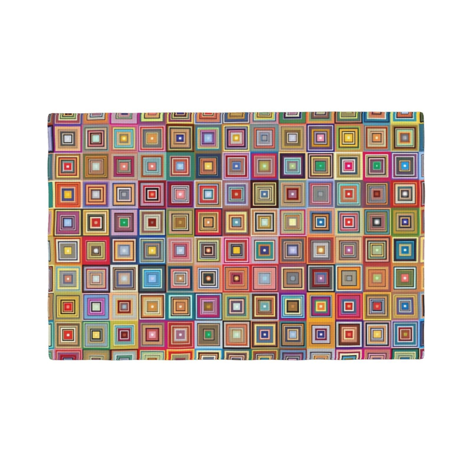 Sets de table carrés en lin colorés et lavables de 30,5 x 45,7 cm pour une table de fête élégante