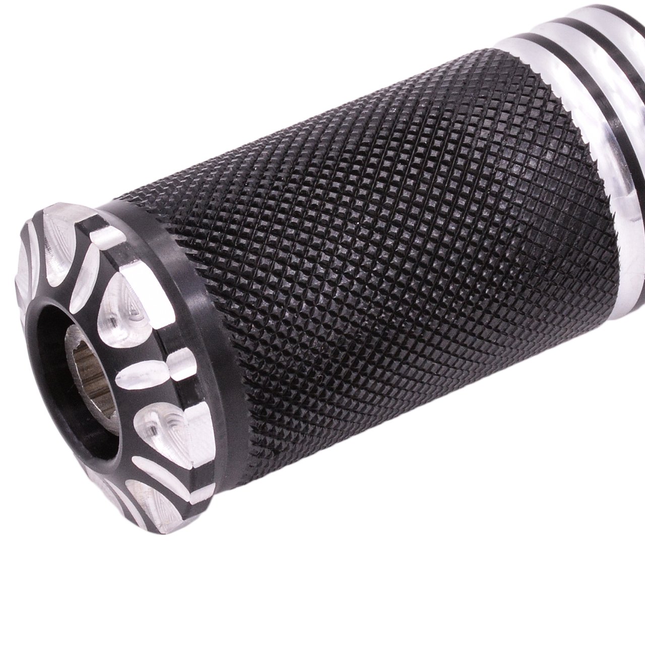 KATUR Pedane moto Pedane poggiapiedi in alluminio nero CNC CNC Pedane poggiapiedi per Harley Davidson Sportster XL 1200 883 Custom