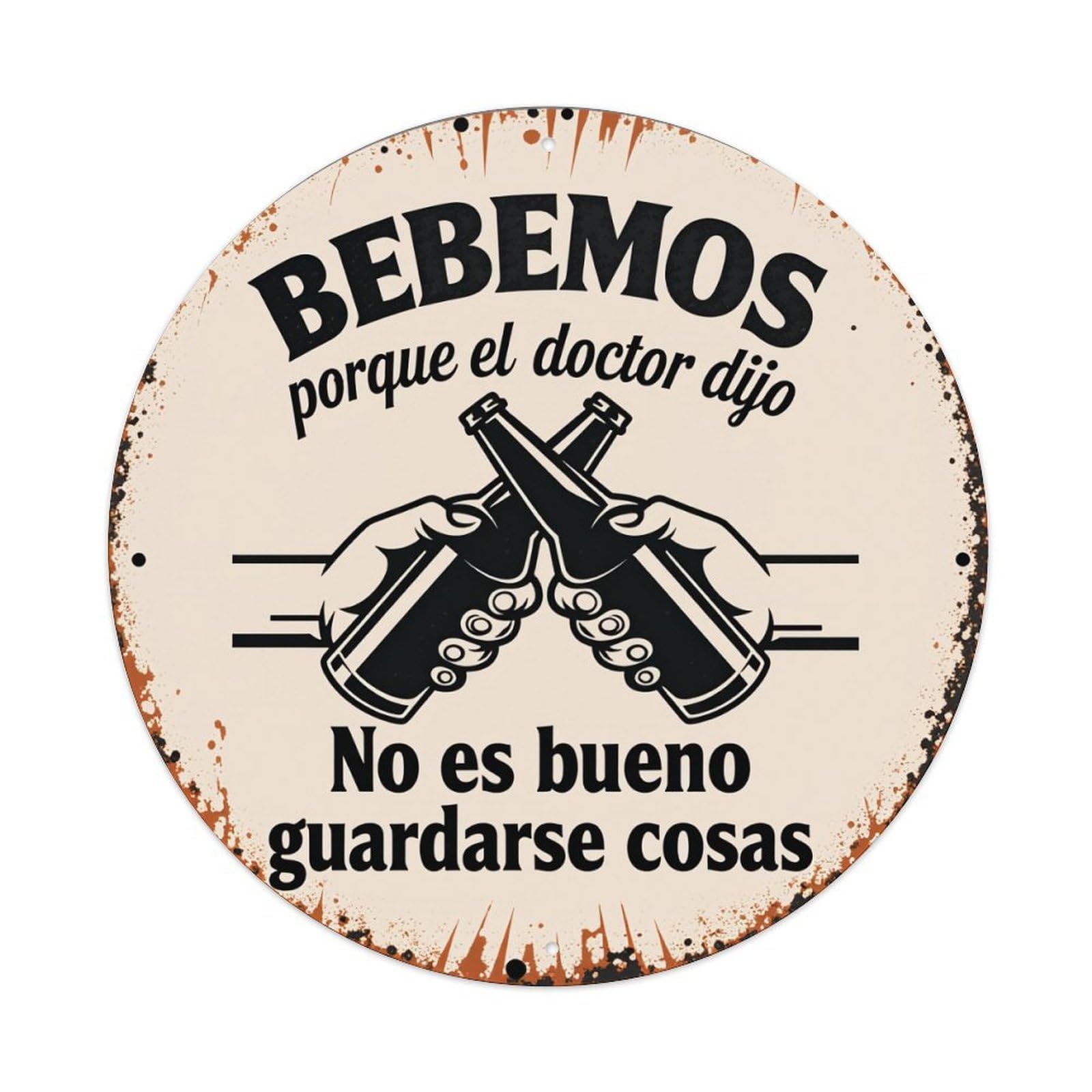 We Drink Because The Doctor Said It's Not Good To Keep Things In Tin Sign Vintage Style Home Bar Garden Wall Plaque Decor Metal Poster 8x12 Inch