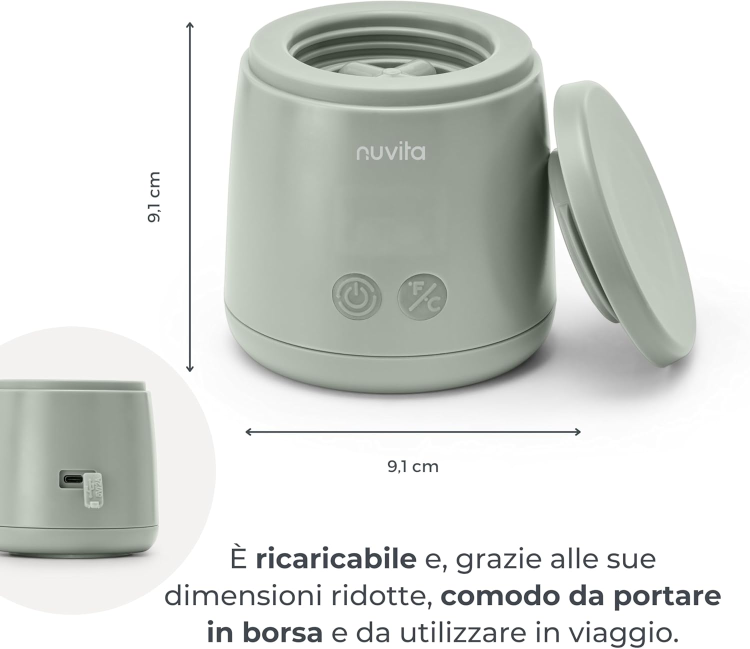 Nuvita Mix70 bottle warmer with Nuvita 1556 MellyPlus 2 UV sterilizer