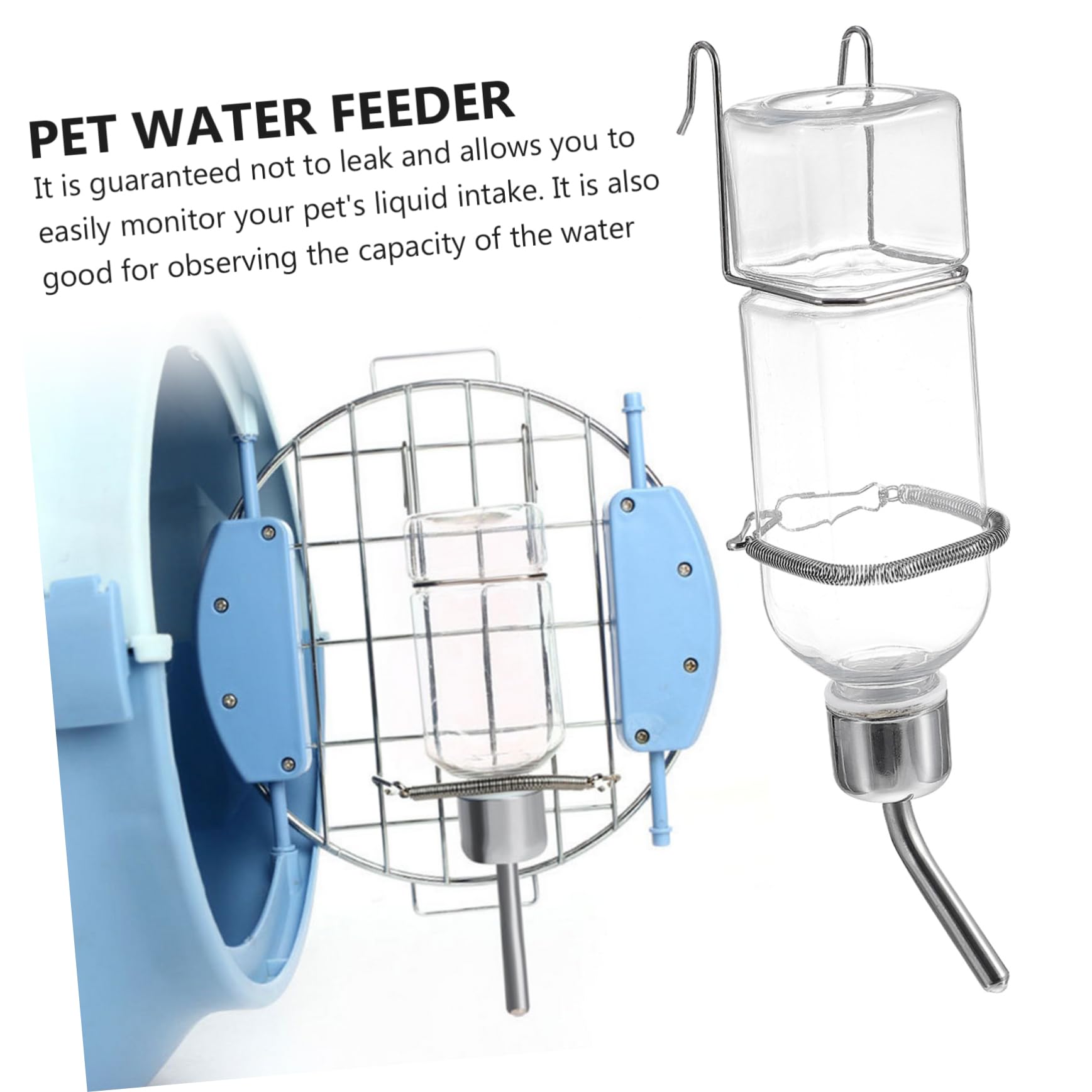 BESPORTBLE 6 Pièces Biberon Lapin Nain Distributeur Eau Suspendu pour Petits Animaux Étanche sans Fuite Pratique pour Rongeurs et