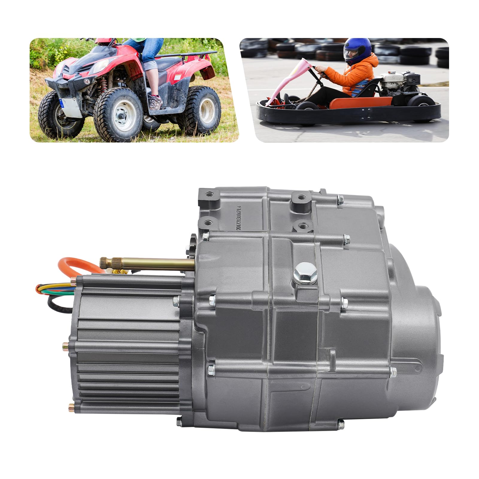 Kit de conversion moteur CC sans balais 48 V 1000 W en aluminium - Dissipation efficace de la chaleur - Embrayage automatique à 4 vitesses - Marche au ralenti - Marche arrière - Régulateur - Poignée