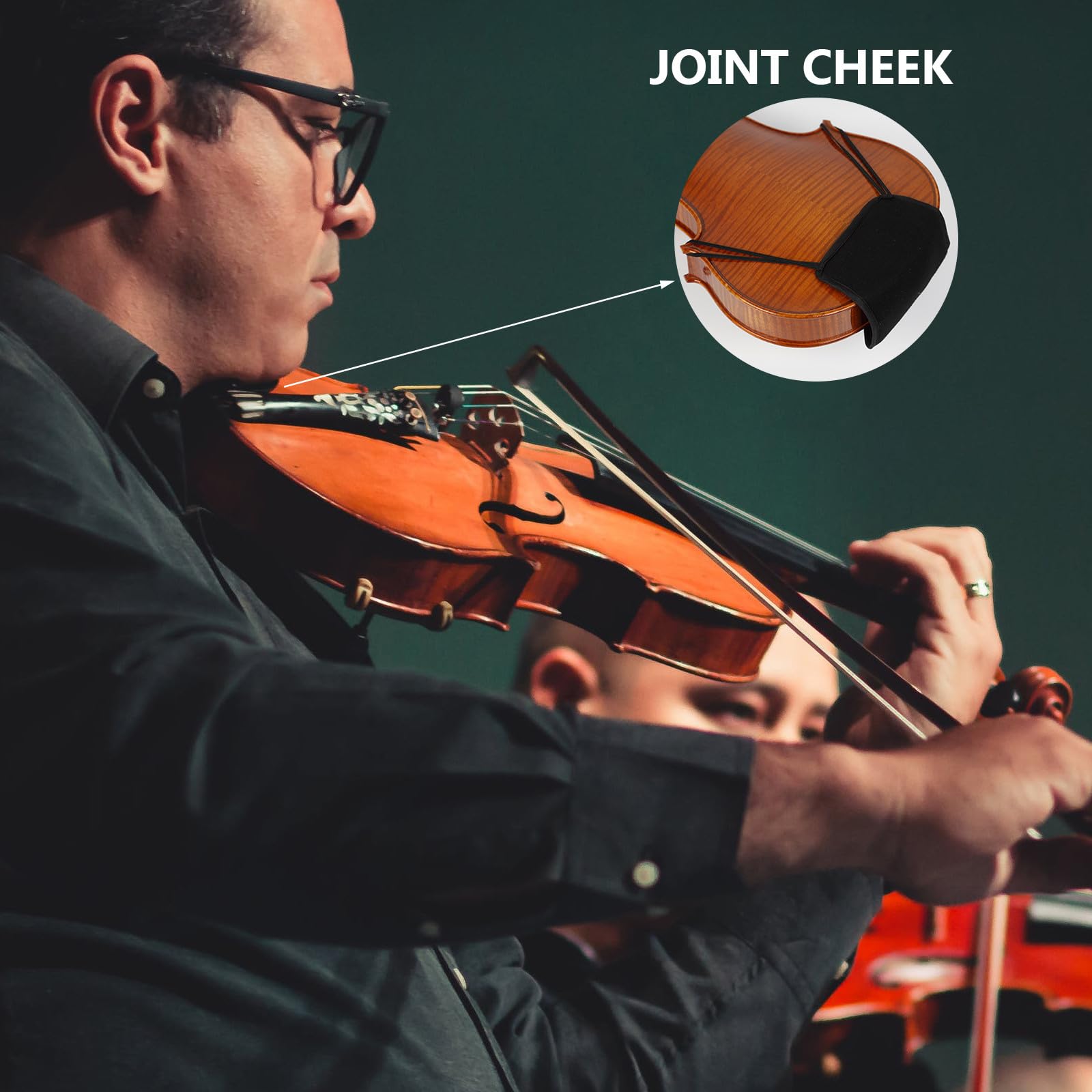 Kisangel Almohadilla para Barbilla Cómoda y Fácil de Usar de Violín Diseño y, Accesorio para Violín Varios estilos Adecuado para y Práctica Varios estilos