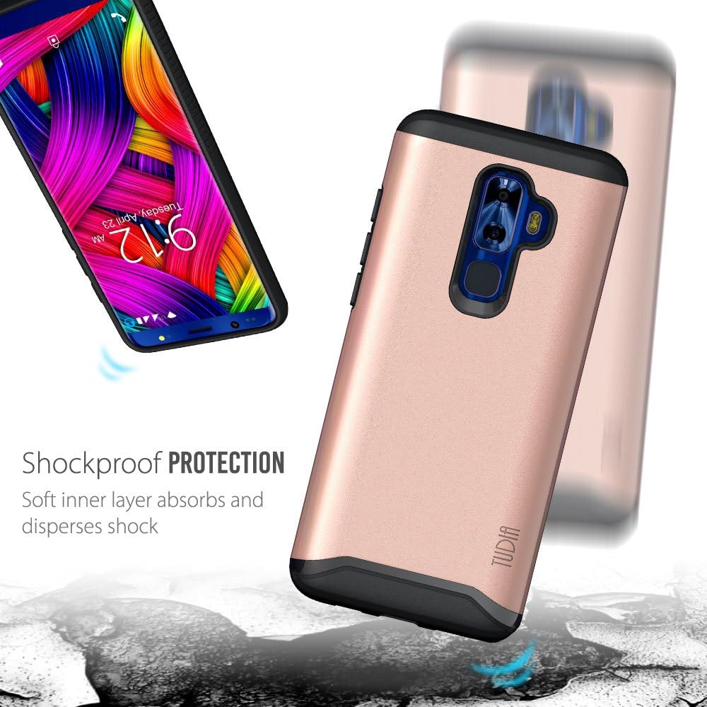 TUDIA Merge Designed for Nuu Mobile G3 / G3+ Plus Case, Shockproof Dual Layer Heavy Duty Slim Protective Case Cover for Nuu Mobile G3/G3+ (Rose Gold)