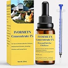 Poultry Chicken Supplies for Chickens, Ducks, Geese, and All Domestic/Farm Birds, 30 mL