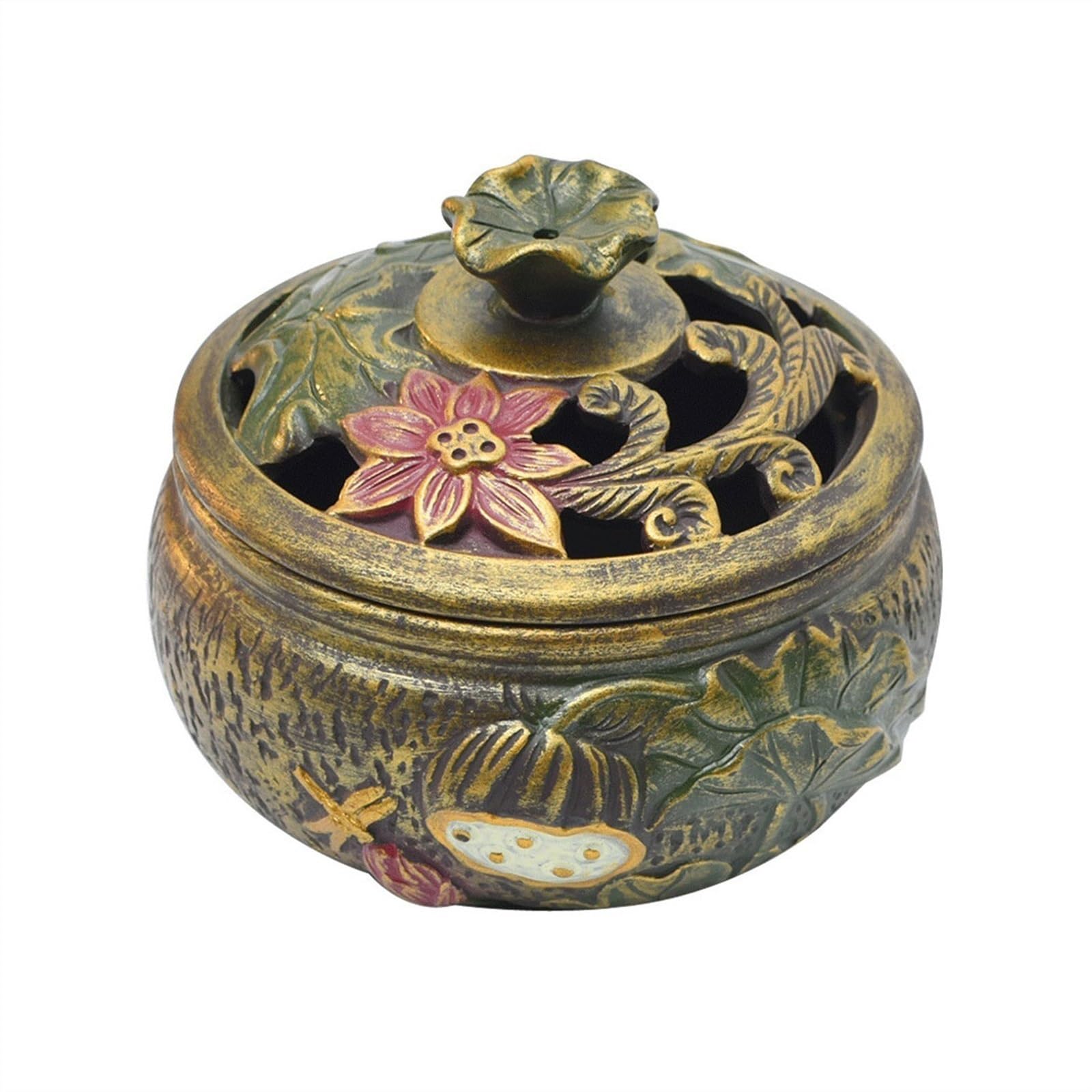 Accessoires de méditation TUSUOD et brûleur d'encens rétro lotus