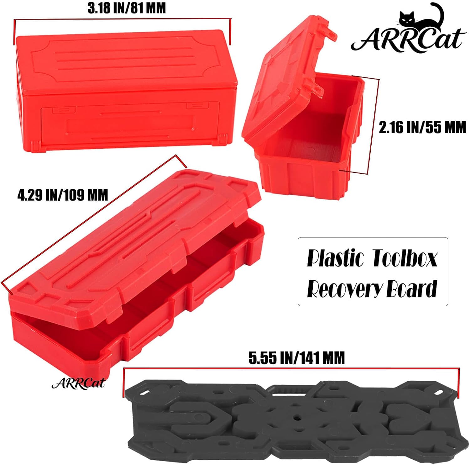 RC Roof Luggage Tent Bag Decoration Upgrades Part for 1/10 Trx4 Trx6 SCX10 GEN 7/GEN 8,Toolbox Luggage Case/Net/Bag,Recovery Board,Tank,Oil Drum,Pot Bag,Shovel,Elastic Force Rope,Orange