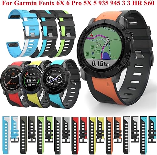 Miniatura 2 de HWGO 26 22mm Quick Release Watchband Strap for Garmin Fenix 6X 6 Pro Watch Easyfit Wrist Band Strap for Garmin Fenix 5X 5 3 3HR Watch