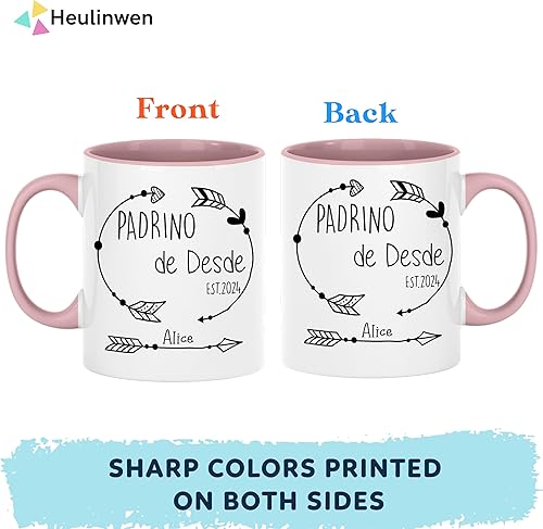 Miniatura 3 de Padrinos De Bautizo Propuesta Set 2 Tazas Café 11Oz, Quieres Ser Mis Padrinos De Bautizo, Quieres Ser Mi Madrina est 2024, Recuerdos De Bautizo Para
