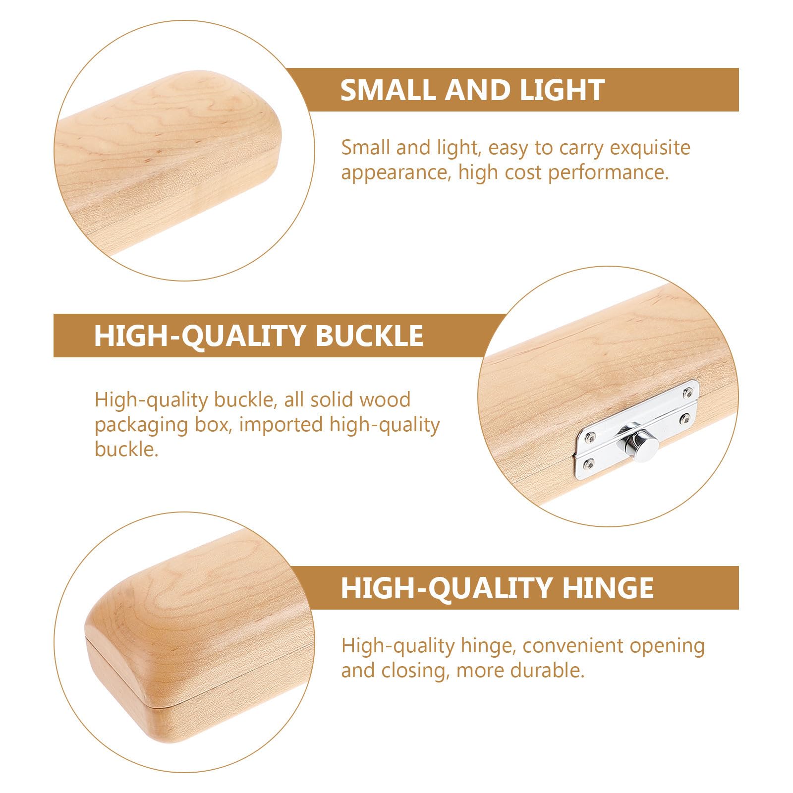 Toddmomy Estuche de Madera Natural Caja de Almacenamiento Portátil y Protector Resistente para Cabeza de Flauta Soporte Compacto para Accesorios de Flauta para Instrumentos de Viento