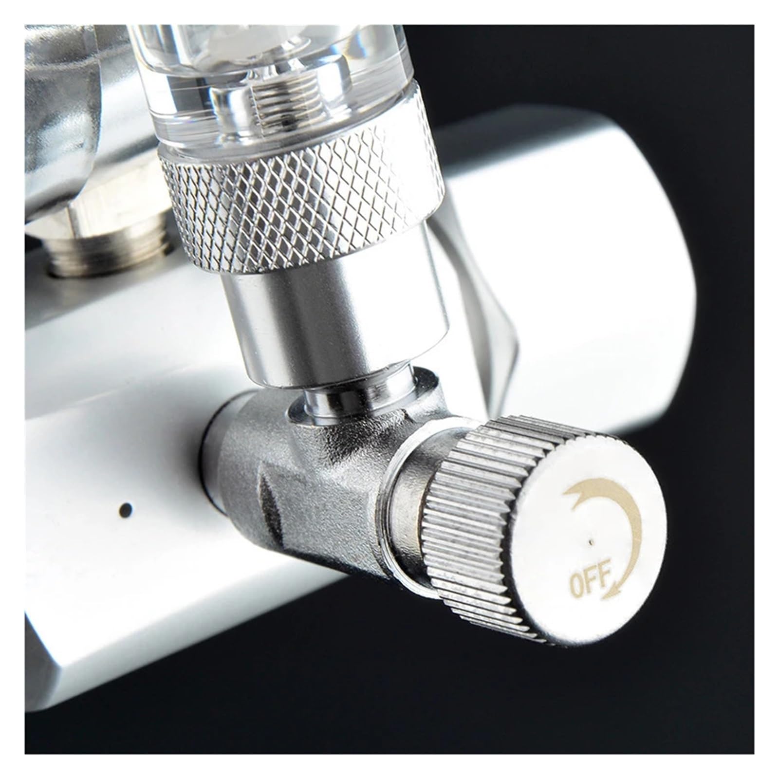 Regulador de válvula solenoide CO2 for Acuario, retención magnética, Accesorios for Tanque Peces, difusor, Kit Sistema generador ozono(Big Double Meter,G5-8)