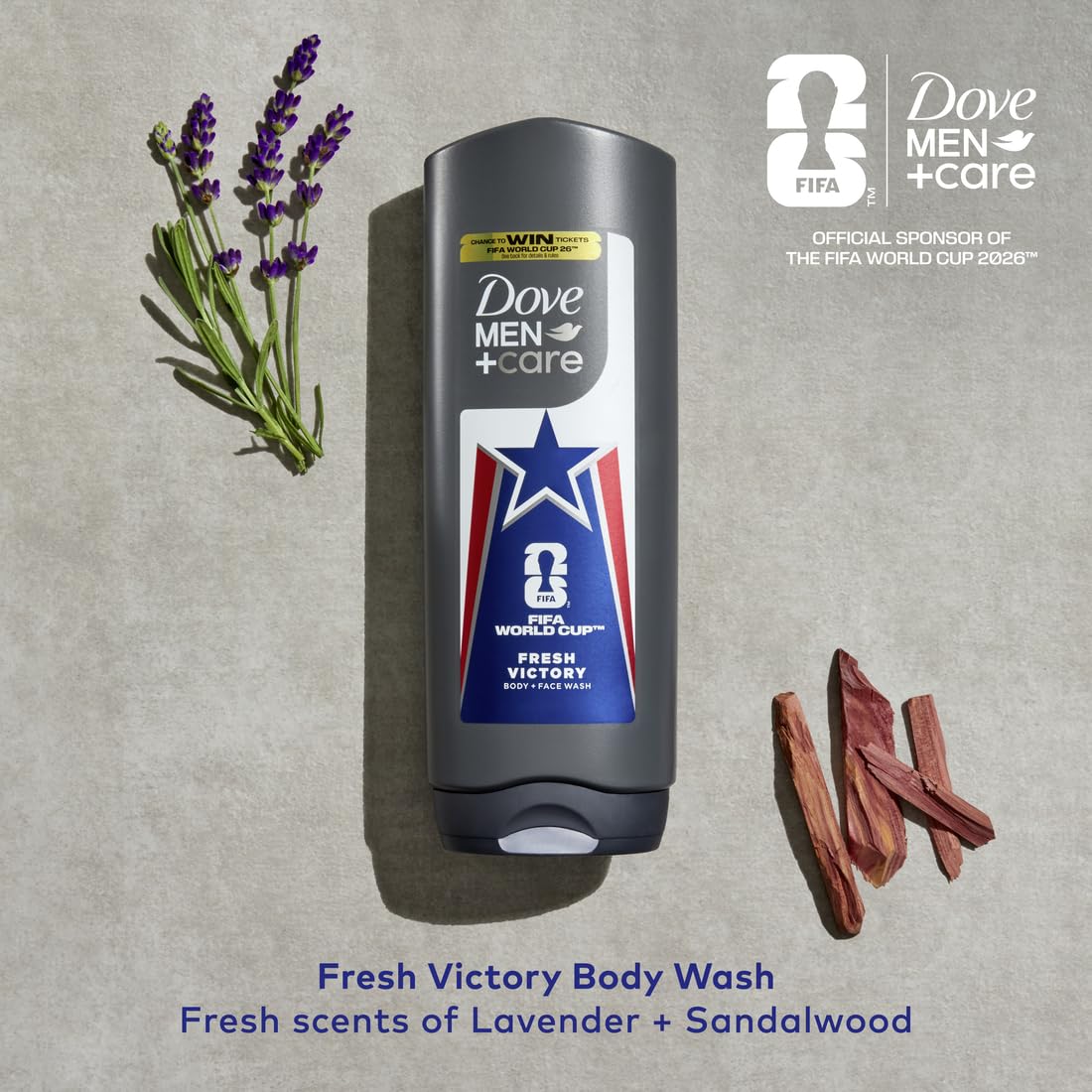 Dove Men+Care FIFA World Cup 2026 Limited Edition Body & Face Wash Mixed Pack, MicroMoisture Hydration & Skin Strengthening, 3‑Count
