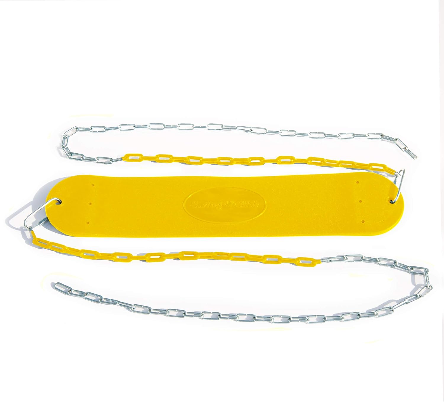 Swing-N-Slide WS 4699 27" Swing Seat with 58" Coated Chains for Backyard Swing Sets, Yellow