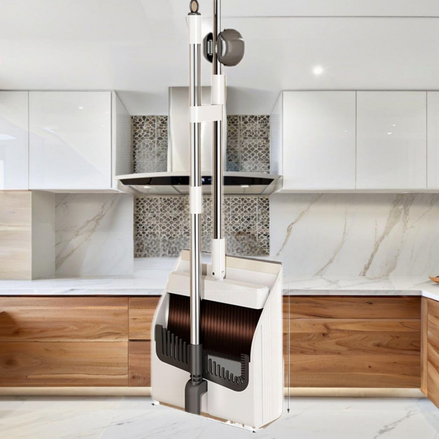 可折叠扫把簸箕套装家用刷子不粘头发扫地神器垃圾铲清洁地板扫帚 KCookware Accessories - 1283