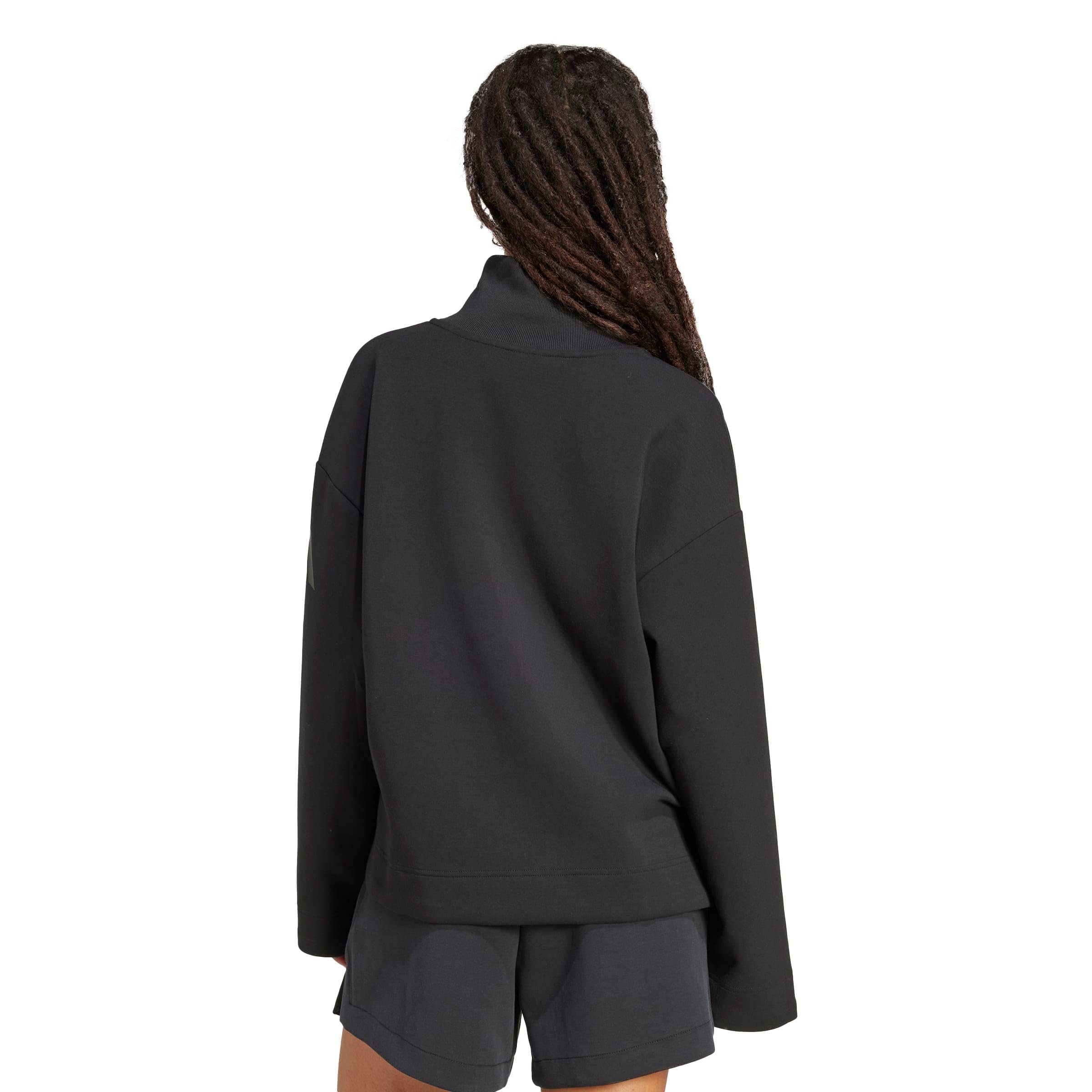 adidas Kobiety Soft Lux Quarter-Zip Sweatshirt, black, XXL