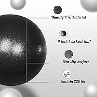 Vista 2 de Pelota de pilates - Bola pequeña de ejercicio y yoga de 9 pulgadas para entrenamientos básicos