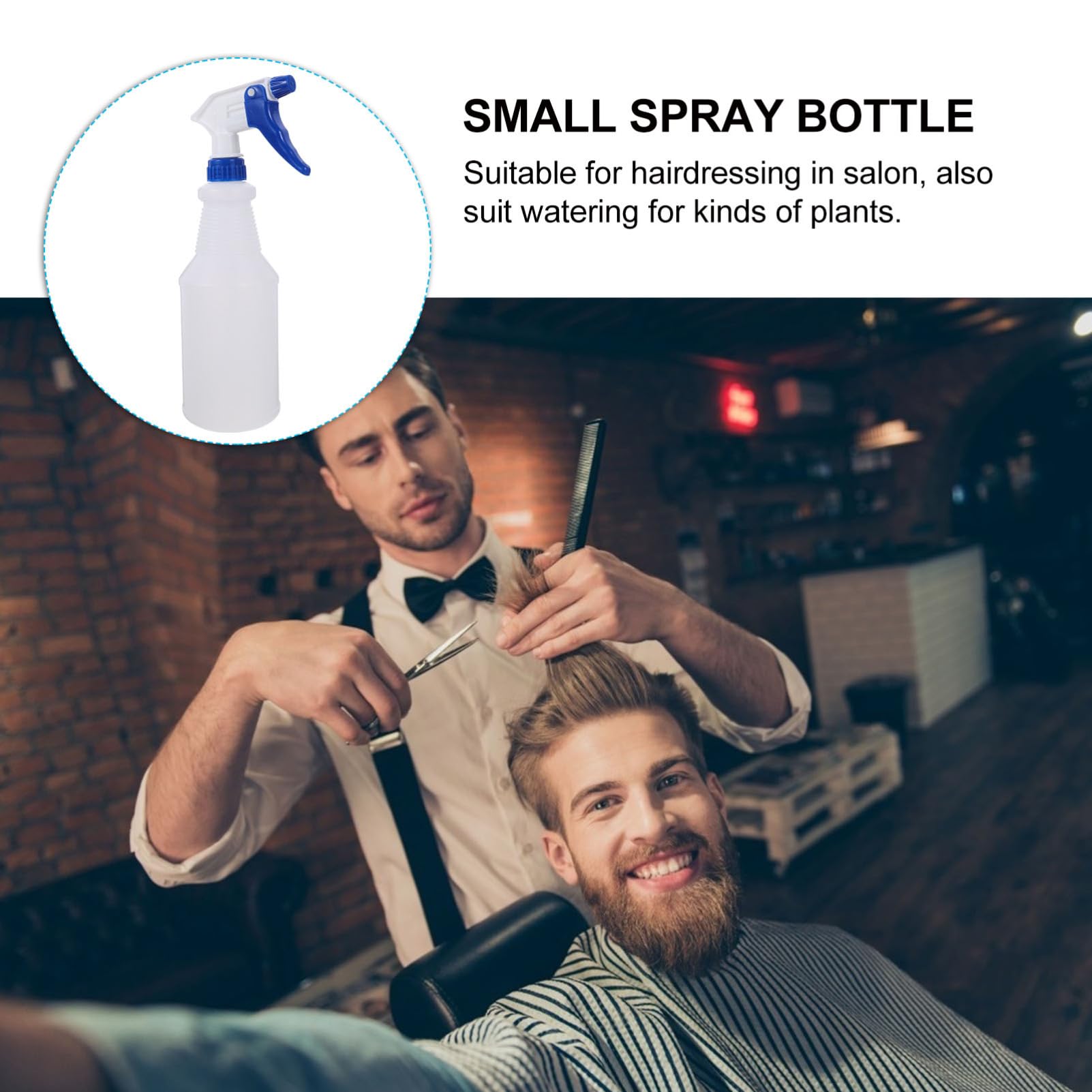 FRCOLOR 8 Stück 750ml Kleine Wassersprüher aus Pe Kunststoff Leichte Sprühflaschen zum Bewässern von Pflanzen und Friseureinsatz Praktische Sprühgeräte im Zufällige Farbe