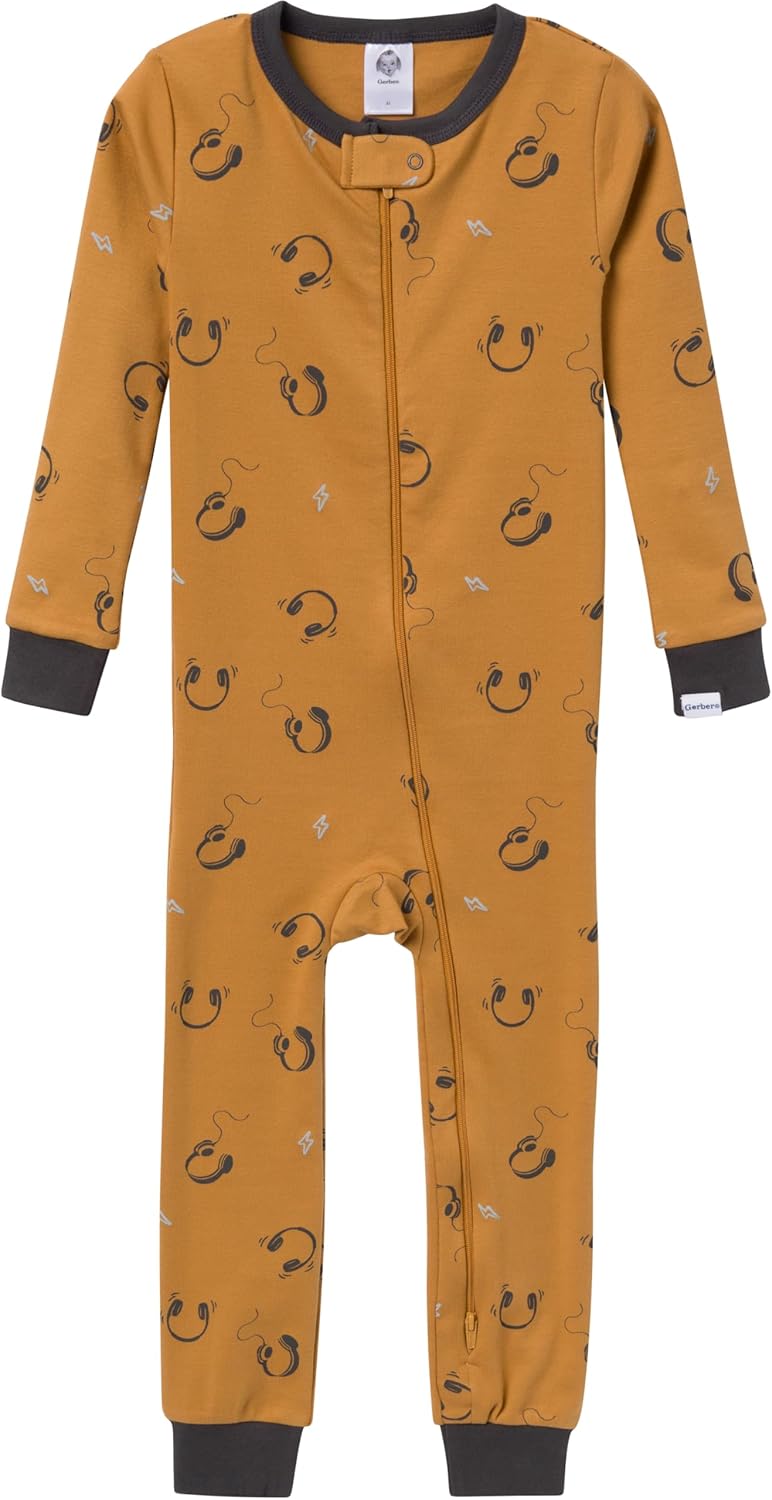 Gerber baby-girls 3-pack Snug Fit Footless One-piece Cotton Pajamas