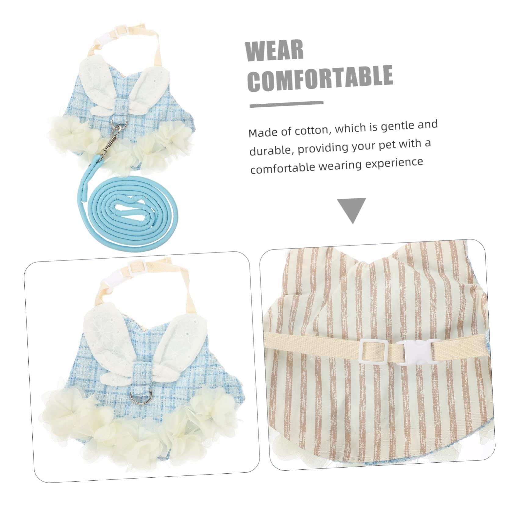 Angoily 3sätze Kaninchen-Geschirr Mit Leine Adorable Bunny Vest Für Haustiere Für Und Fotos Bequem Und Leicht Auszuziehen