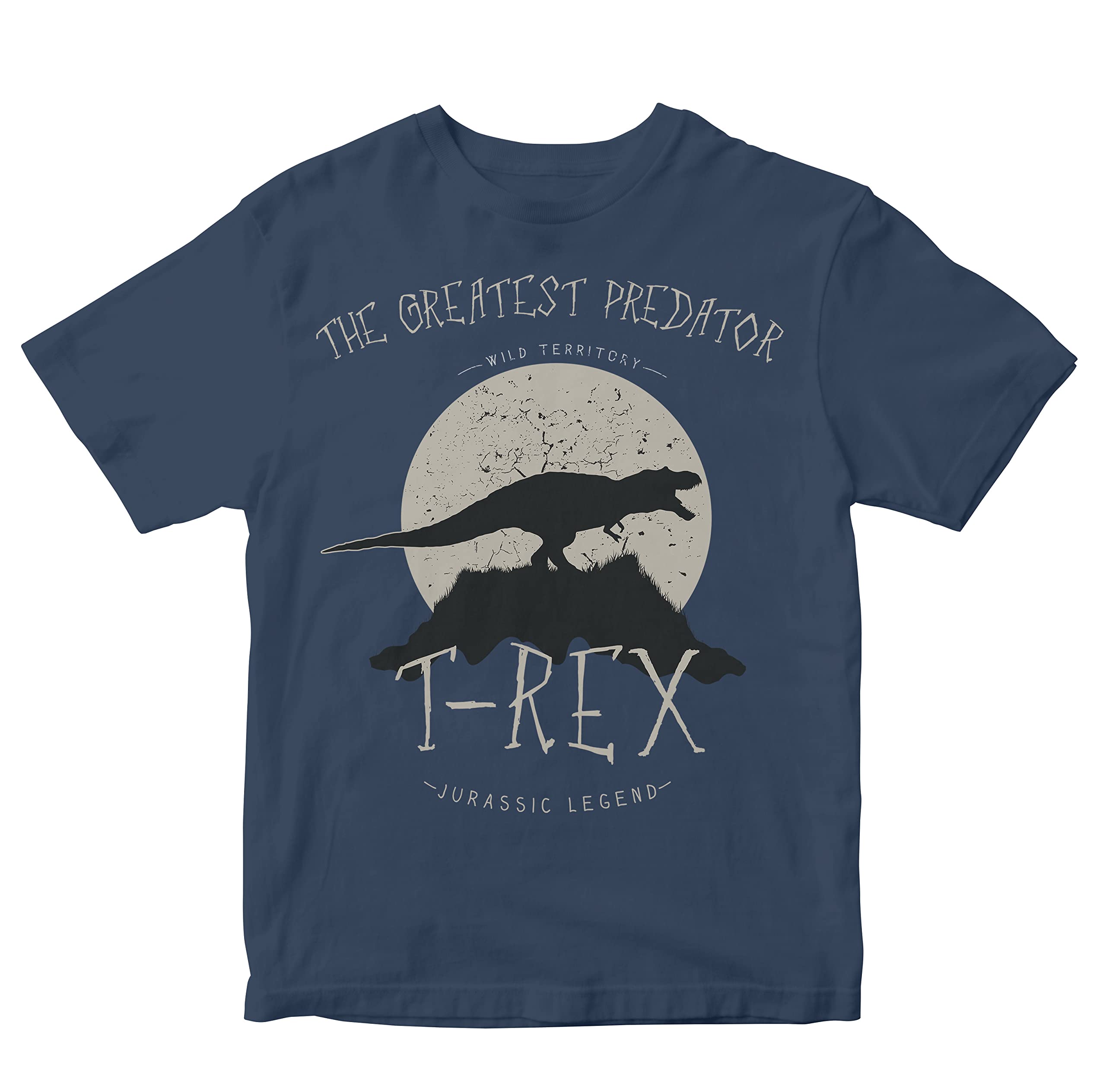 Heybroh Kids T-Shirt T-Rex Jurassic Legend - Textured Look 100% Cotton Boy's Girl's Regular Fit Unisex T-Shirt