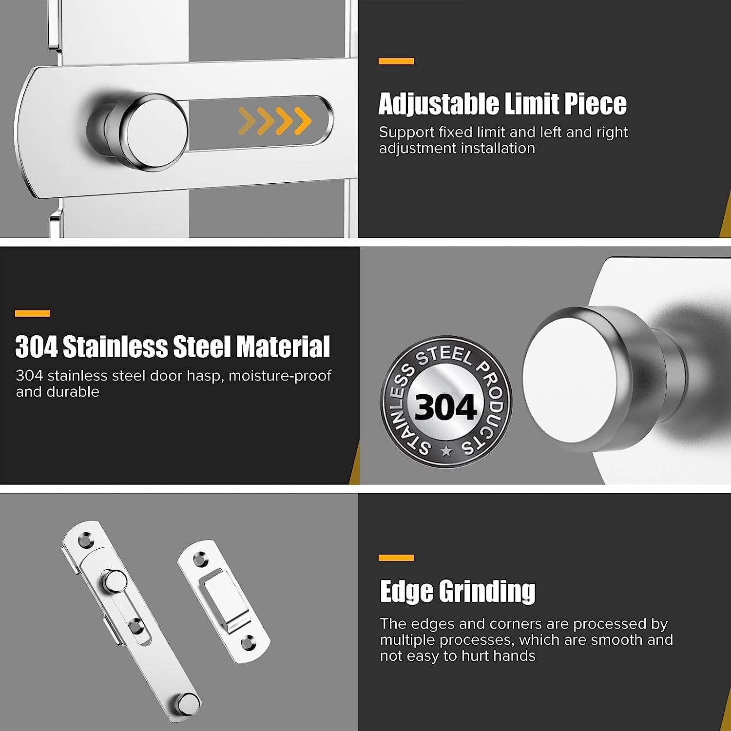 siddhmurti 180 Degree Sliding Barn Door Lock 2