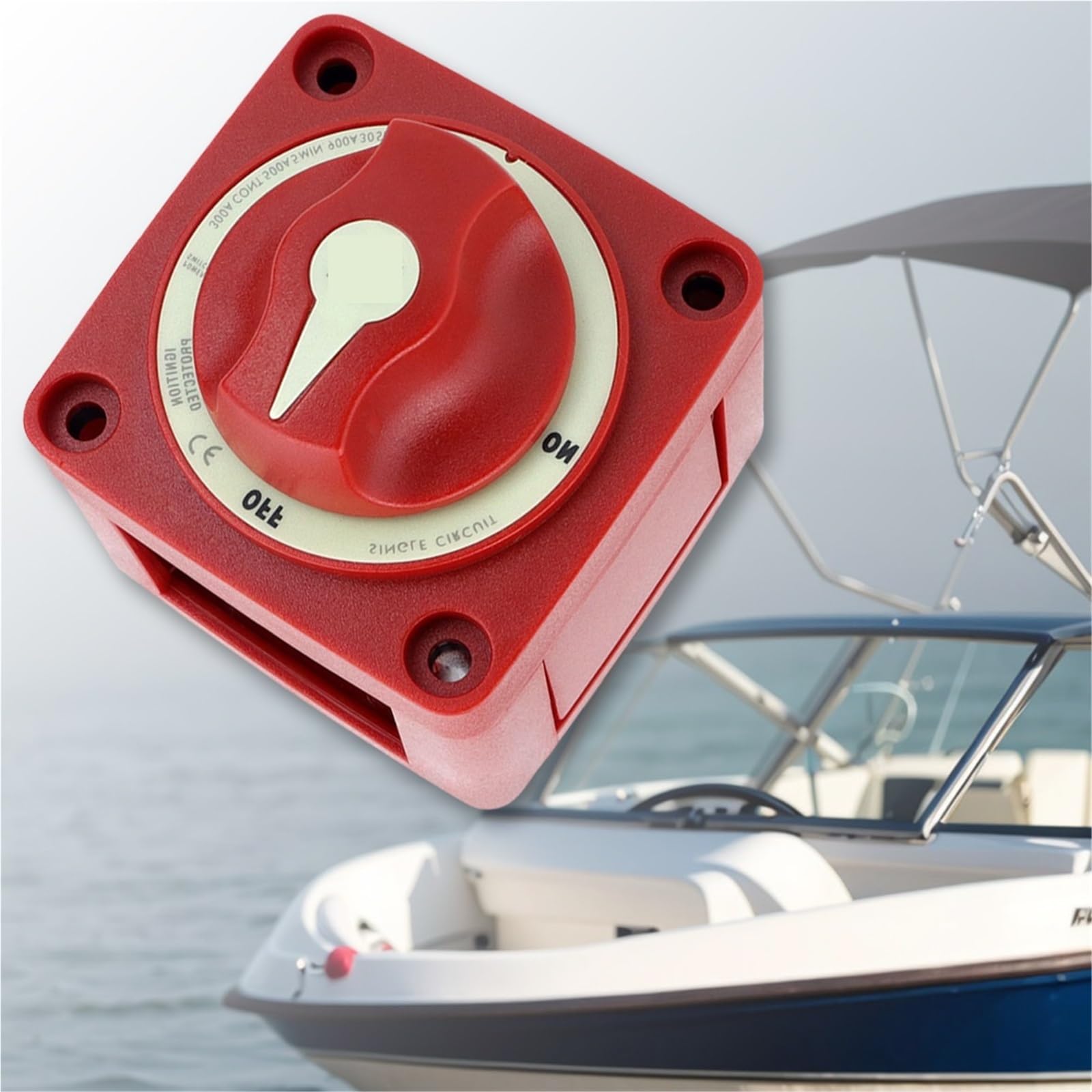 Interruptores marinos, Desconectador de batería de alto rendimiento de 300 A, resistente al agua, for barcos, camiones, autocaravanas y más, de 12 V a 48 V.