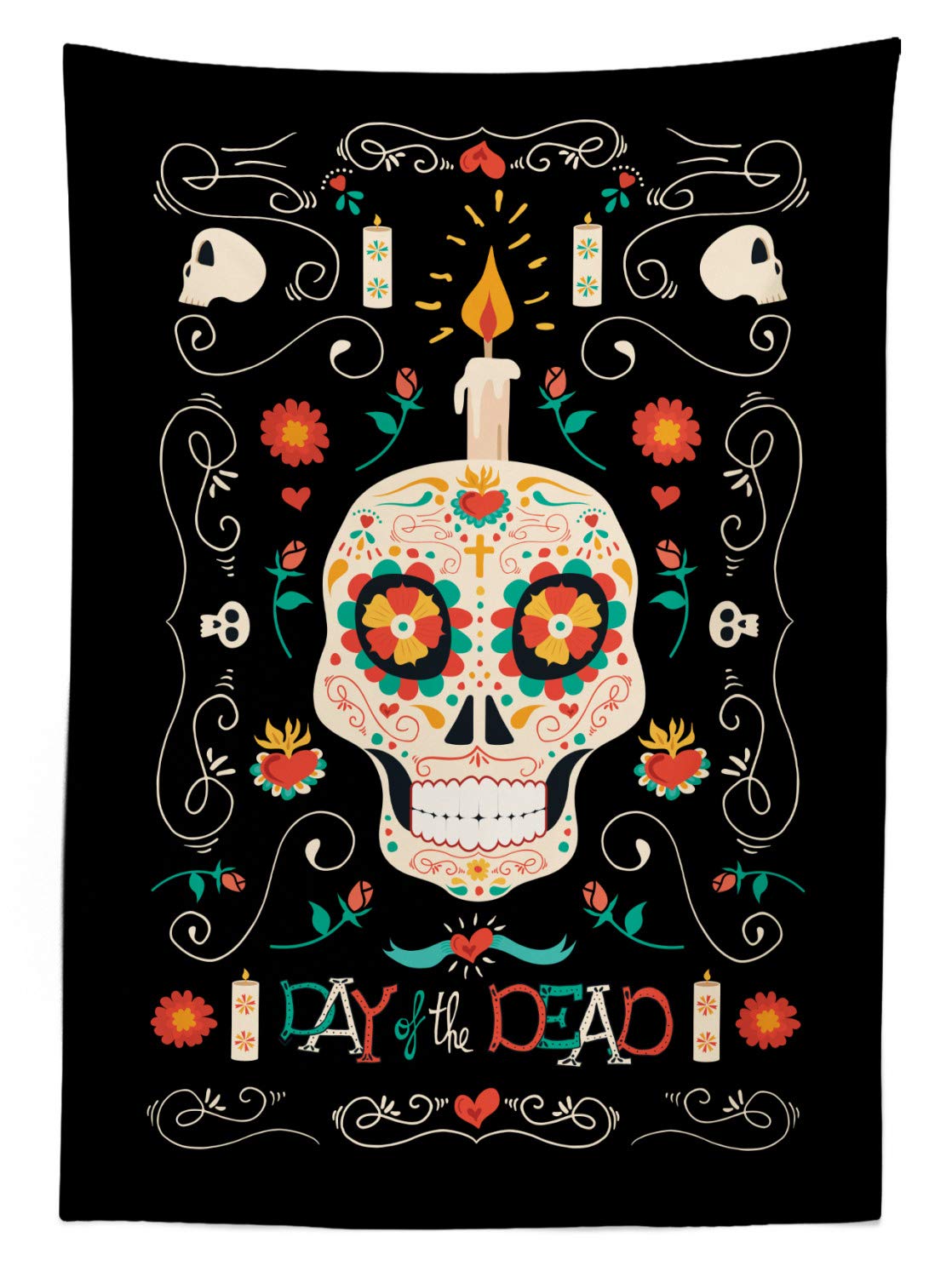 per ABAKUHAUS Teschio di Zucchero Tovaglia, Calavera e