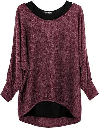 Maglie A Manica Lunga Donna In 2 Pezzi - Viscosa Ed Elastan | Set Coordinato Oversize Per Look Casual O Elegante - Foto 9